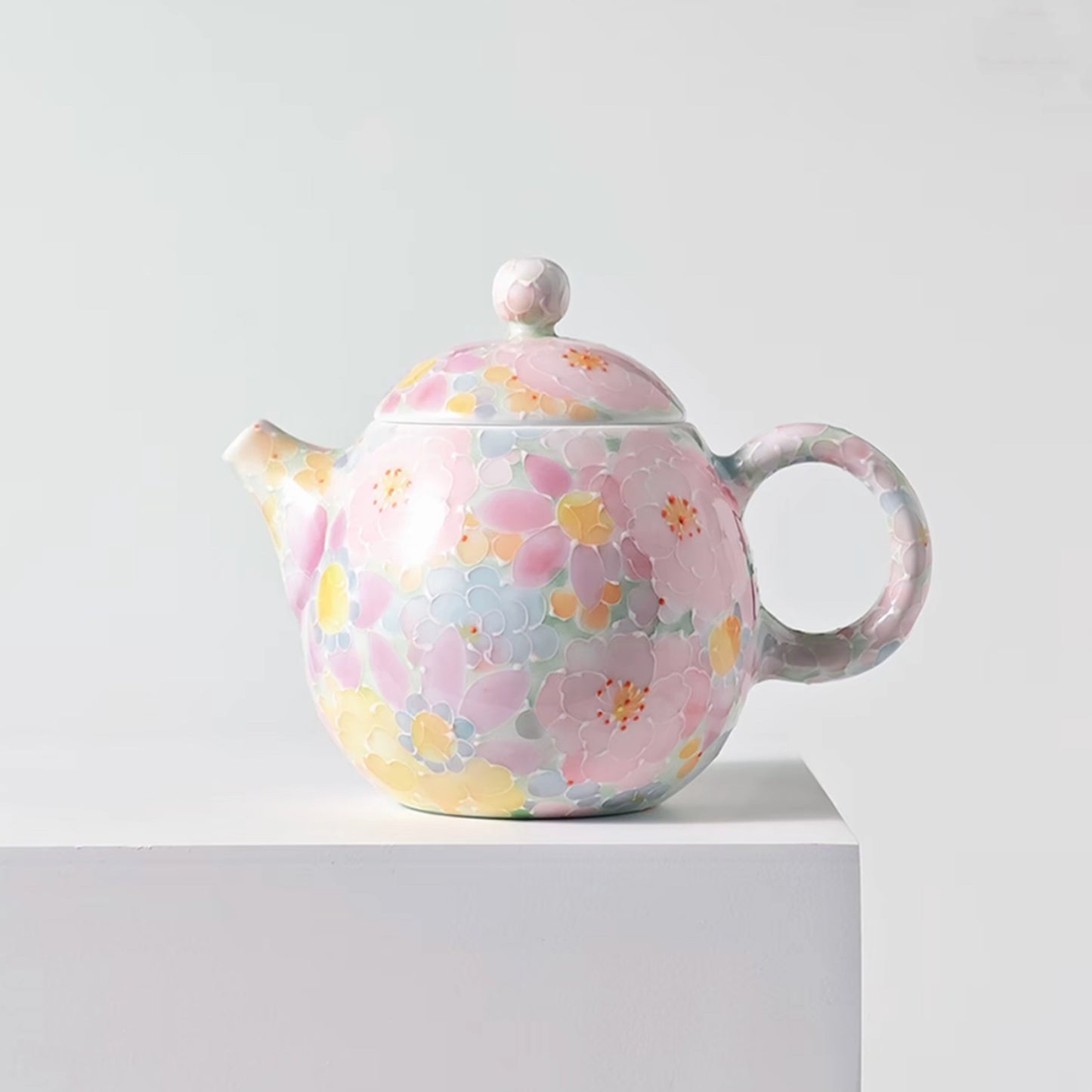 Myriad Blooms Porcelain Collection-Dragon Egg Teapot