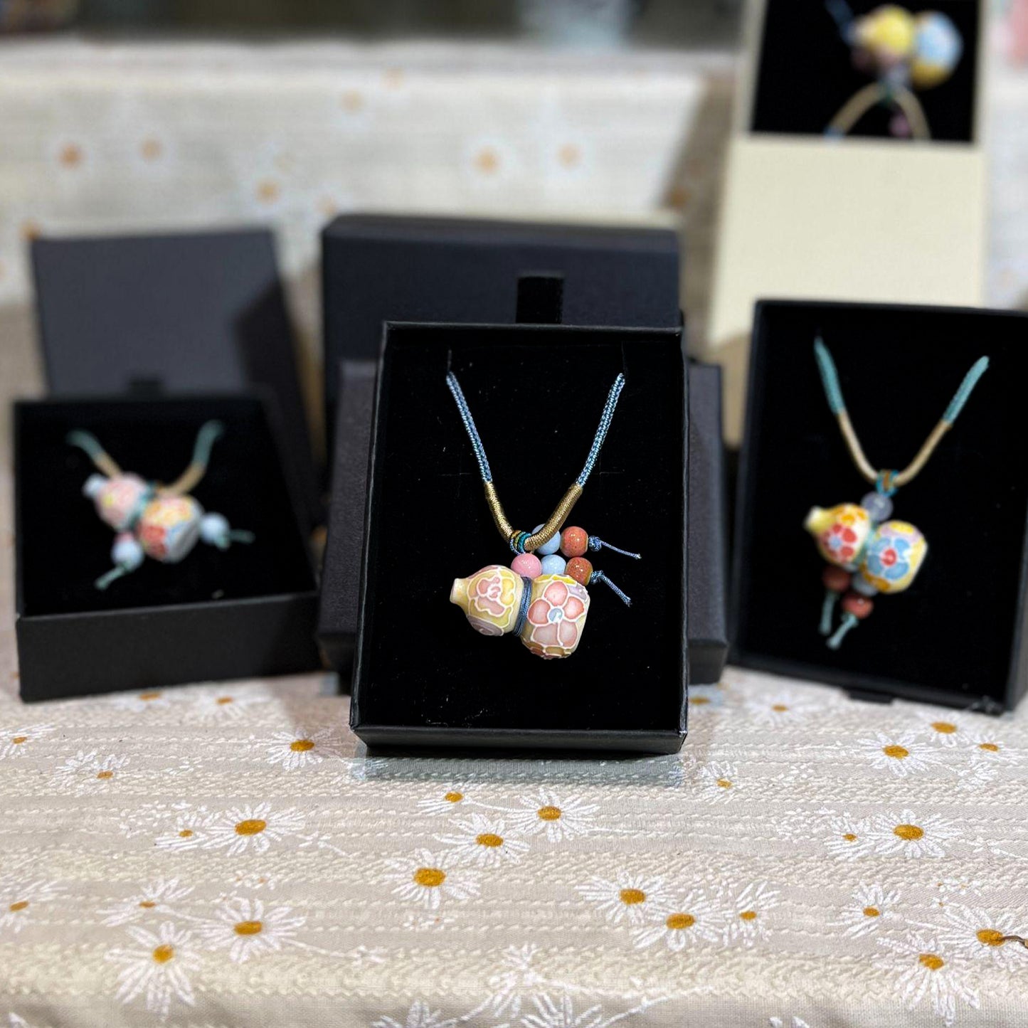 Myriad Blooms Porcelain Collection-Porcelain Gourd Necklace