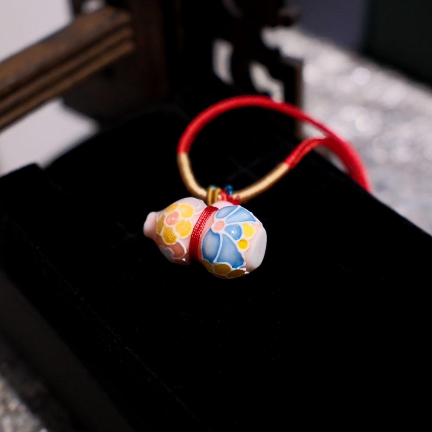 Myriad Blooms Porcelain Collection-Porcelain Gourd Necklace