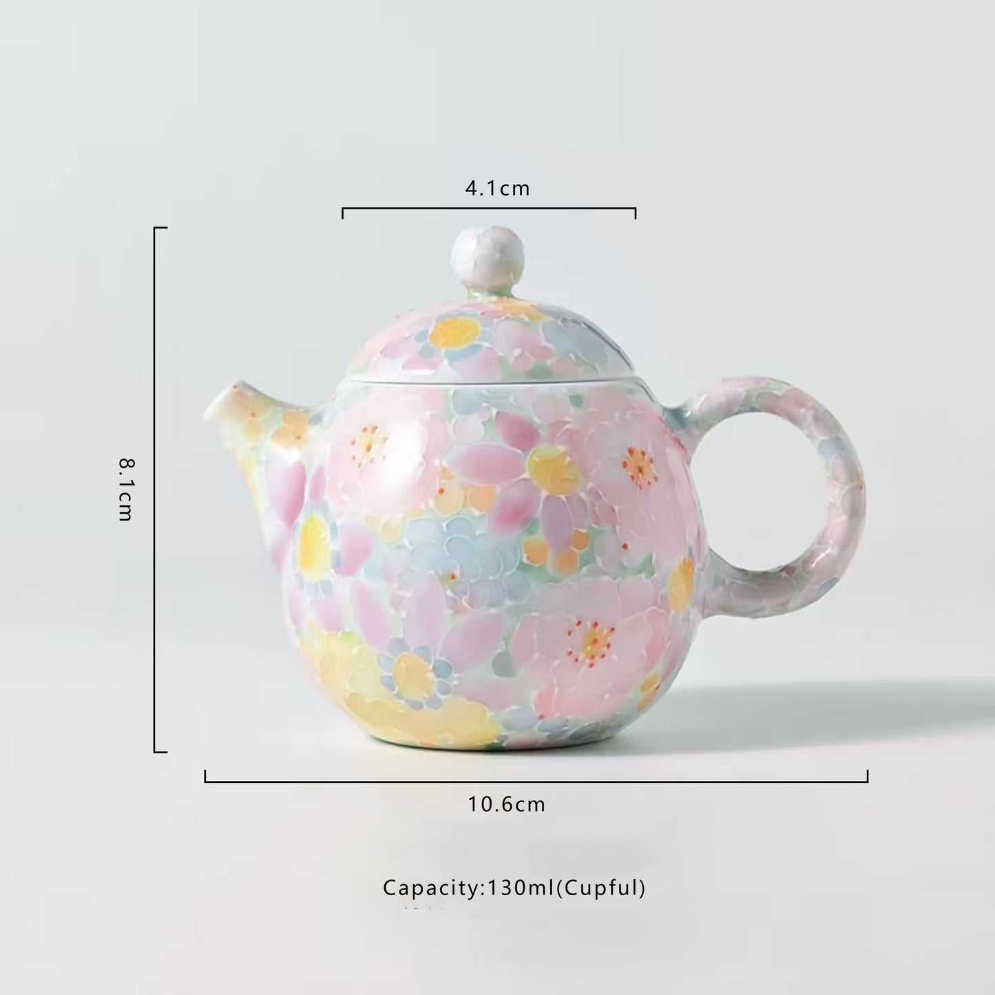 Myriad Blooms Porcelain Collection-Dragon Egg Teapot